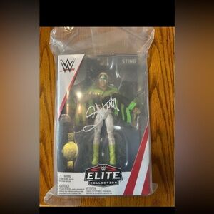 WWE Sting Autographed Figure with Red and Black Details